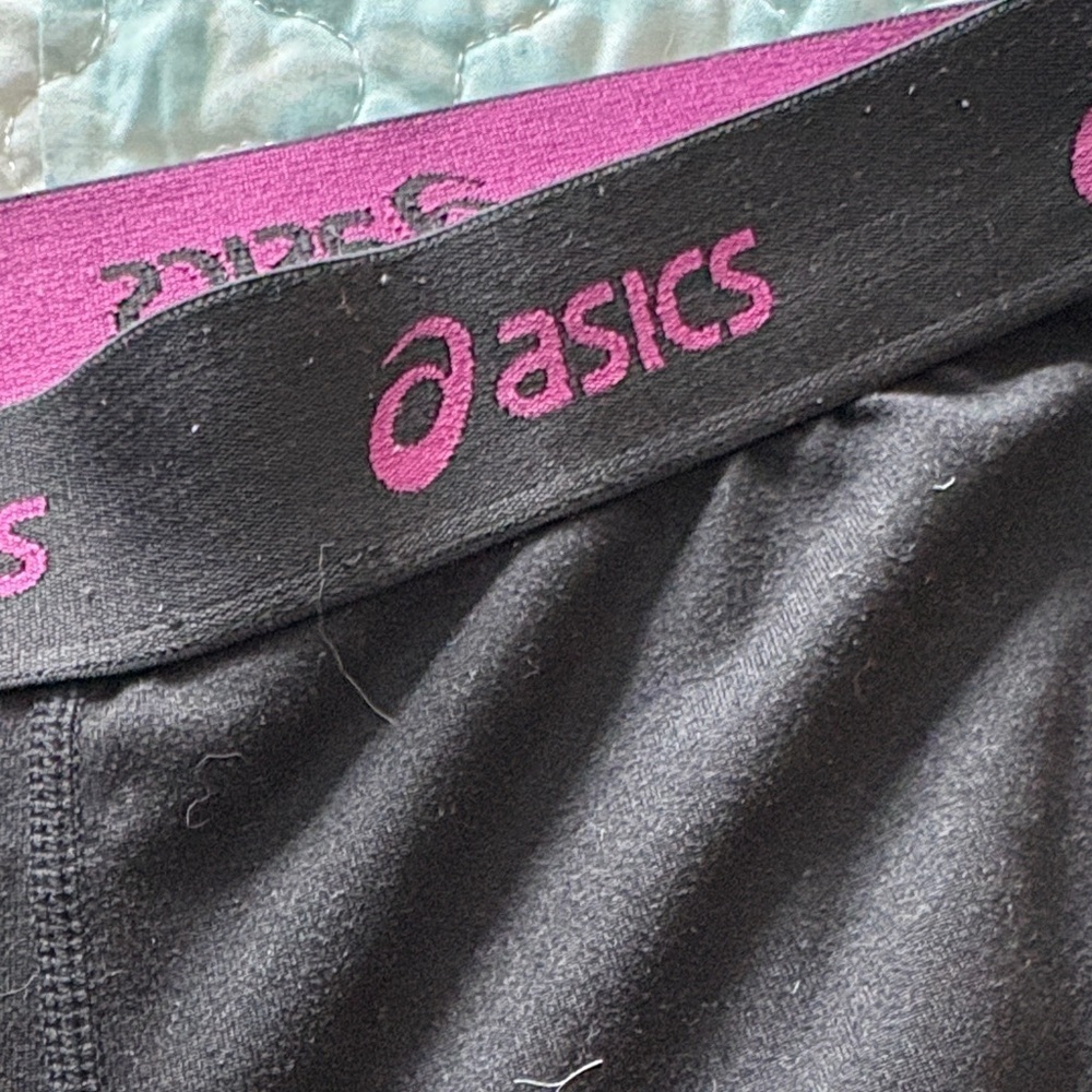 Bundle of French Laundry Black Leggings & ASICS Black & Purple Leggings Size L - Picture 8 of 10